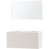 Meuble puro duo beige satin 120 xonyx miroir