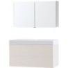 Meuble puro duo beige satin 120 solide puro armoire toilette