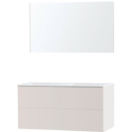 Meuble puro duo beige satin 120 solide molto miroir