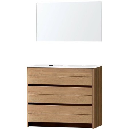 Meuble molto sol chêne massif duo 140 xonyx miroir