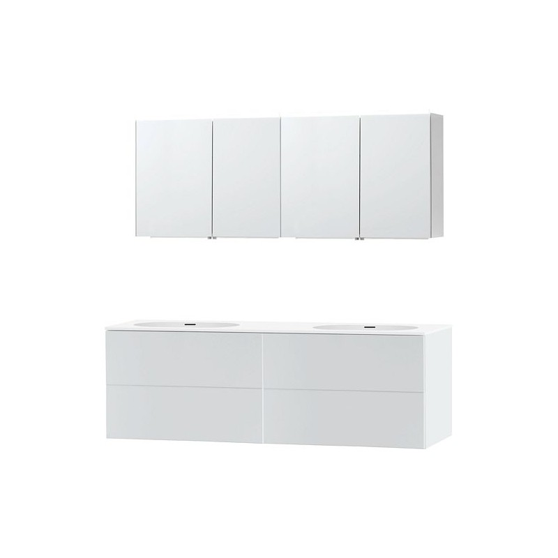 Meuble puro duo blanc 180 xonyx armoire toilette