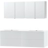 Meuble puro duo blanc 180 xonyx armoire toilette