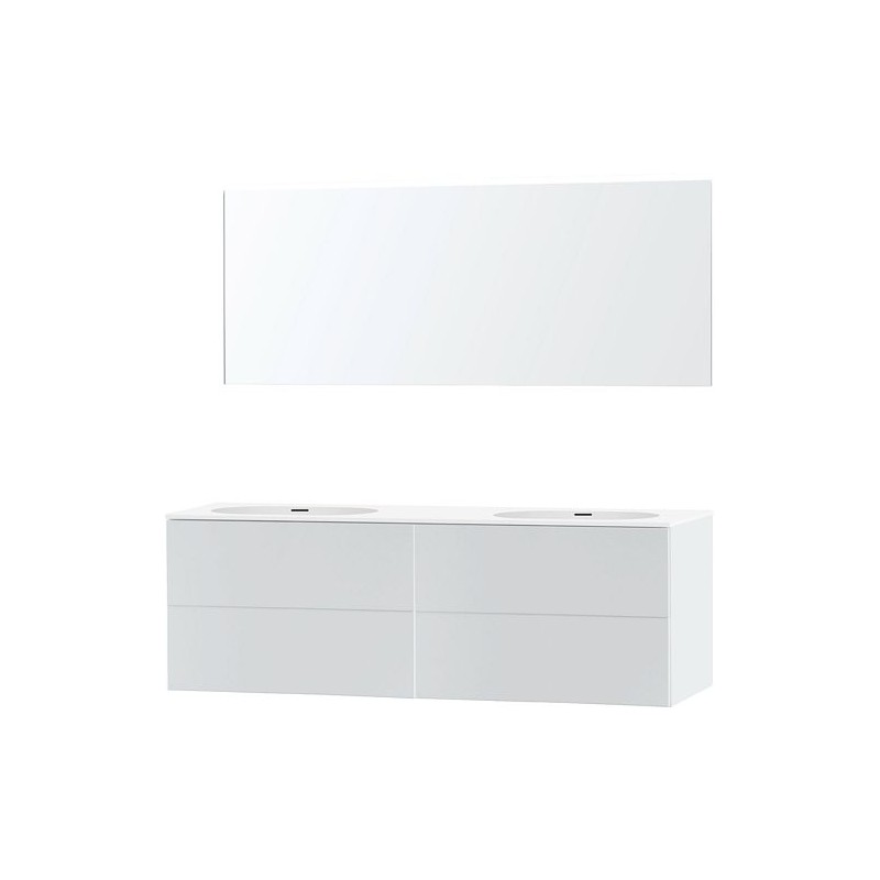 Meuble puro duo blanc 180 xonyx miroir