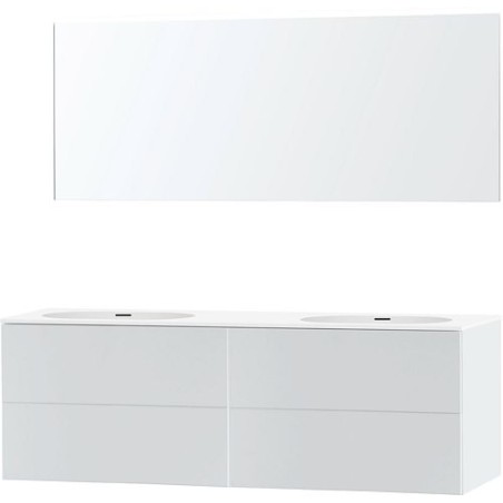 Meuble puro duo blanc 180 xonyx miroir