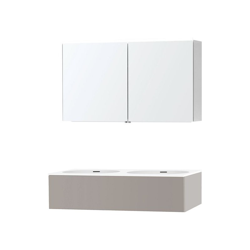 Meuble puro duo gris 120 1 tiroir xonyx armoire toilette