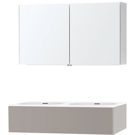 Meuble puro duo gris 120 1 tiroir xonyx armoire toilette