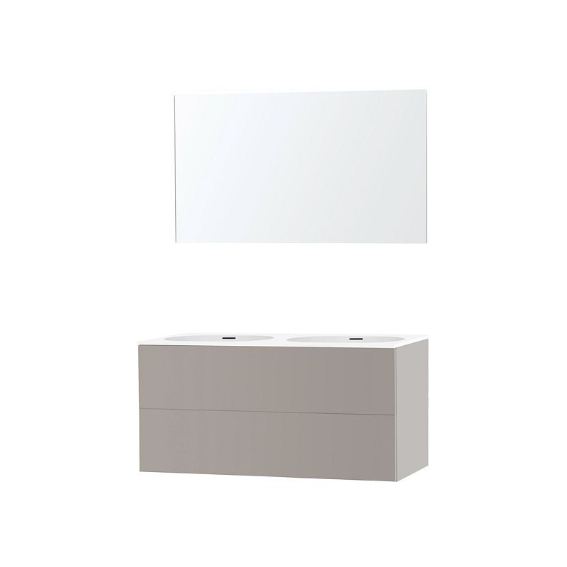 Meuble puro duo gris 120 xonyx miroir