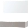 Meuble puro duo gris 140 1 tiroir xonyx miroir