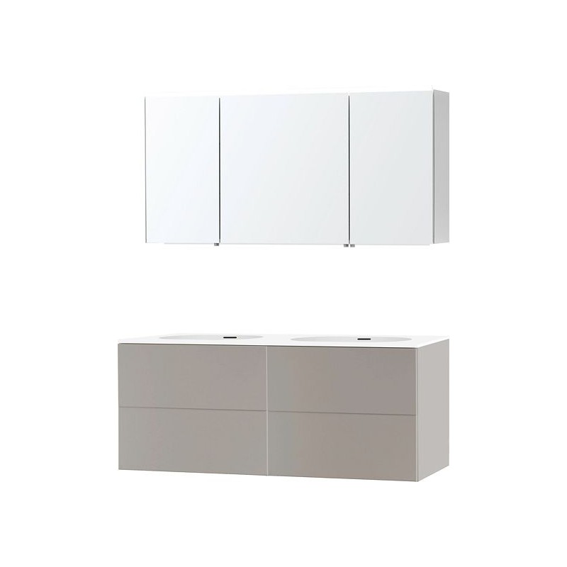 Meuble puro duo gris 140 xonyx armoire toilette