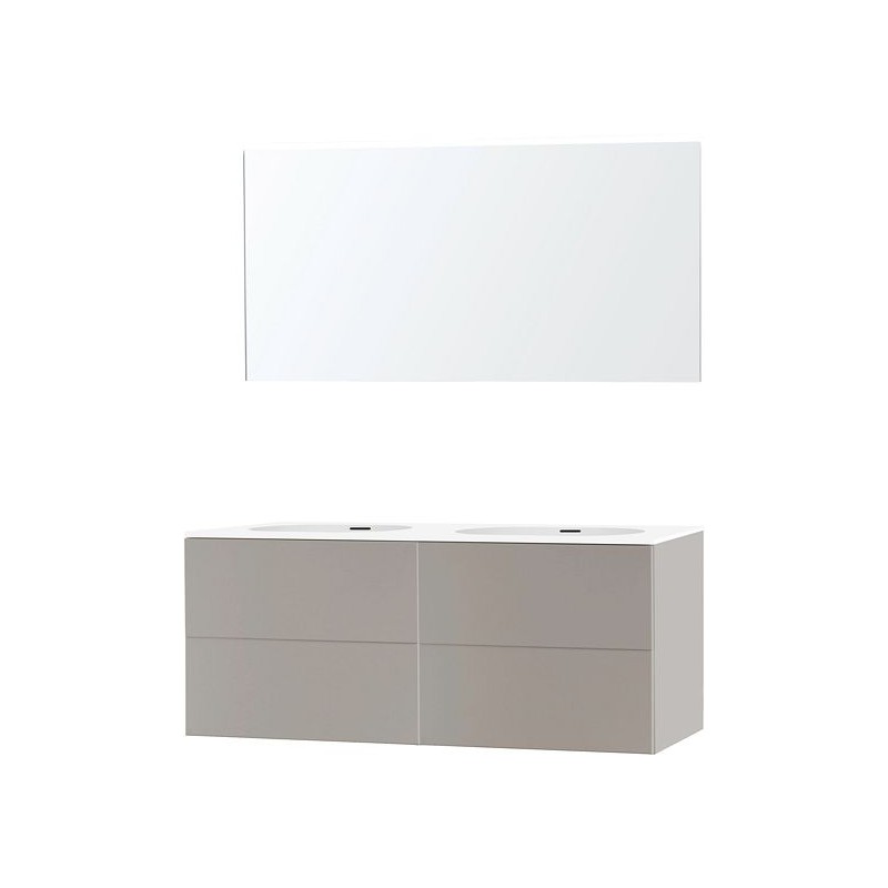 Meuble puro duo gris 140 xonyx miroir