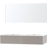 Meuble puro duo gris 160 1 tiroir xonyx miroir