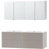 Meuble puro duo gris 160 xonyx armoire toilette