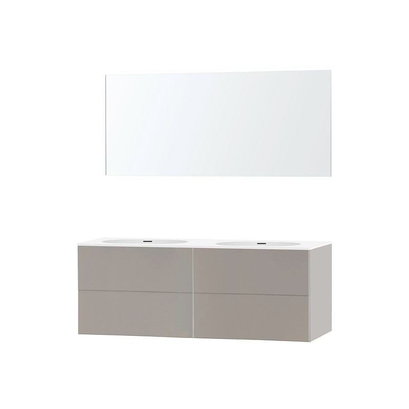 Meuble puro duo gris 160 xonyx miroir
