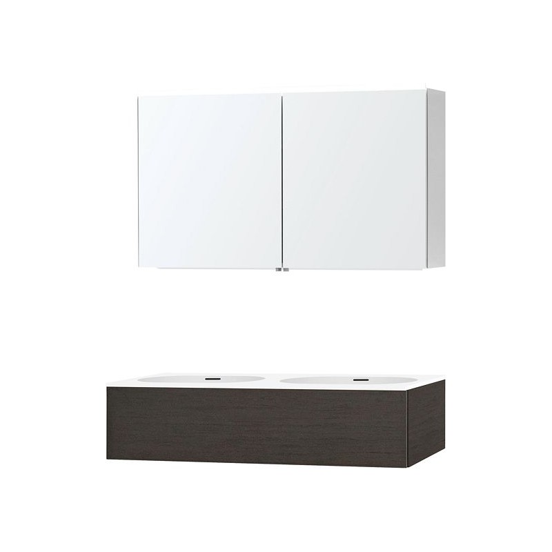 Meuble puro duo wenge 120 1 tiroir xonyx armoire toilette