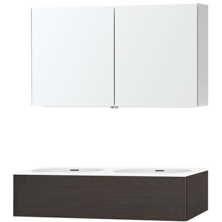 Meuble puro duo wenge 120 1 tiroir xonyx armoire toilette