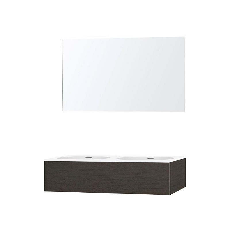 Meuble puro duo wenge 120 1 tiroir xonyx miroir