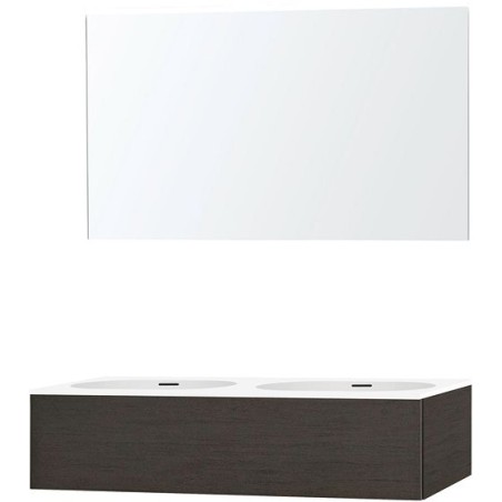 Meuble puro duo wenge 120 1 tiroir xonyx miroir