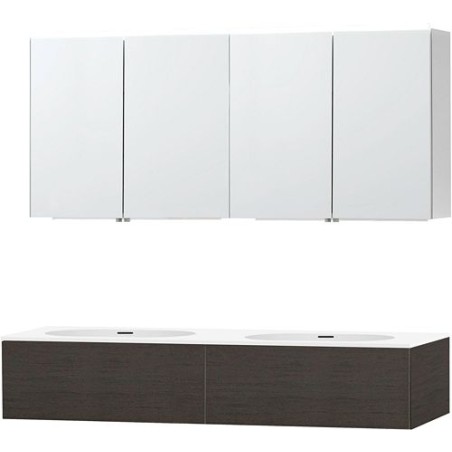 Meuble puro duo wenge 160 1 tiroir xonyx armoire toilette