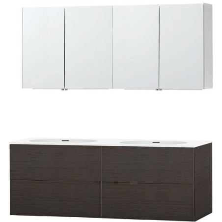 Meuble puro duo wenge 160 xonyx armoire toilette