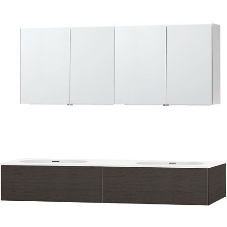 Meuble puro duo wenge 180 1 tiroir xonyx armoire toilette