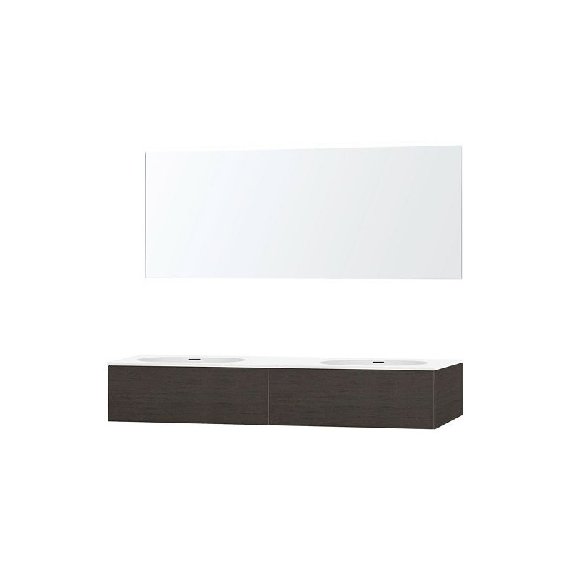 Meuble puro duo wenge 180 1 tiroir xonyx miroir