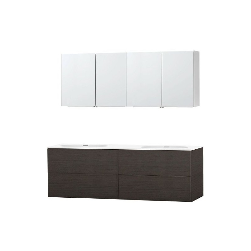 Meuble puro duo wenge 180 xonyx armoire toilette