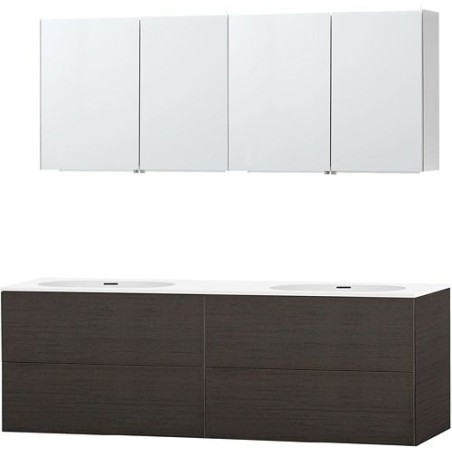 Meuble puro duo wenge 180 xonyx armoire toilette