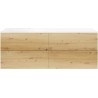 Sous meuble Coffee 4 tiroirs 160 chêne décor urban+lavabo gauche blanc mat