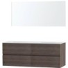 Meuble Molto 160 solid avec miroir coloris chêne gris
