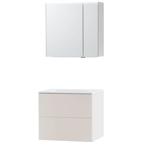 Meuble puro solo beige satin 70 solide molto armoire toilette