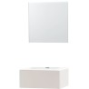 Meuble puro solo beige satin 70 1 tiroir xonyx miroir