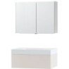 Meuble puro solo beige satin 90 1 tiroir solide puro armoire toilette
