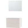 Meuble puro solo beige satin 90 solide molto miroir