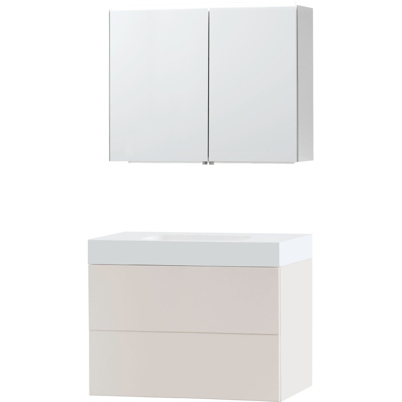 Meuble puro solo beige satin 90 solide puro armoire toilette
