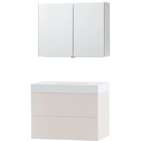 Meuble puro solo beige satin 90 solide puro armoire toilette