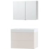 Meuble puro solo beige satin 90 solide puro armoire toilette