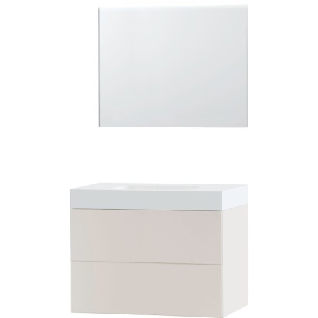 Meuble puro solo beige satin 90 solide puro miroir
