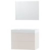 Meuble puro solo beige satin 90 solide puro miroir