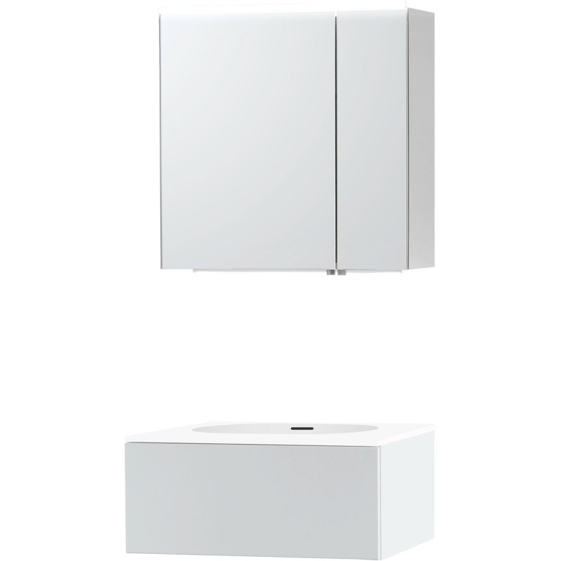 Meuble puro solo blanc 70 1 tiroir xonyx armoire toilette
