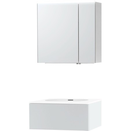 Meuble puro solo blanc 70 1 tiroir xonyx armoire toilette