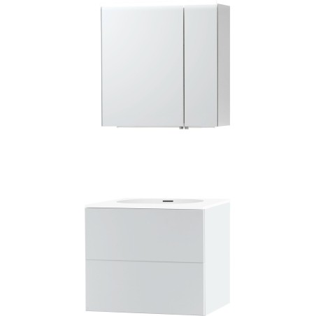 Meuble puro solo blanc 70 xonyx armoire toilette