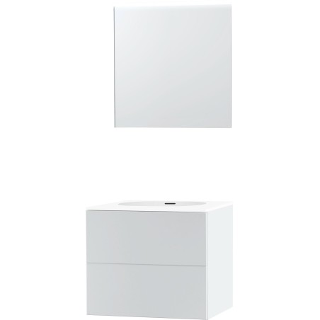 Meuble puro solo blanc 70 xonyx miroir