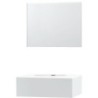 Meuble puro solo blanc 90 1 tiroir xonyx miroir