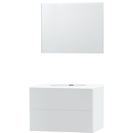 Meuble puro solo blanc 90 xonyx miroir