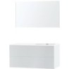 Meuble puro solo blanc asymètrique 120 droite xonyx miroir