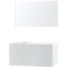 Meuble puro solo blanc asymètrique 120 gauche xonyx miroir