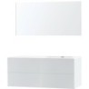 Meuble puro solo blanc asymètrique 140 droite xonyx miroir