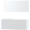 Meuble puro solo blanc asymètrique 160 gauche xonyx miroir