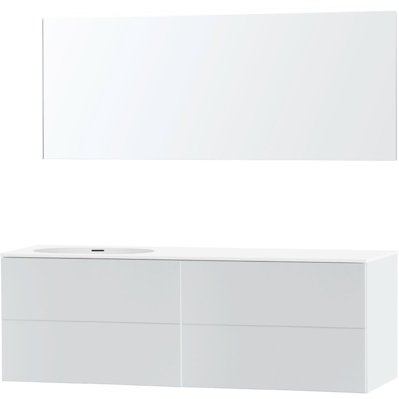 Meuble puro solo blanc asymètrique 180 gauche xonyx miroir
