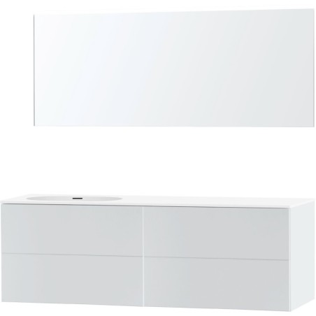 Meuble puro solo blanc asymètrique 180 gauche xonyx miroir
